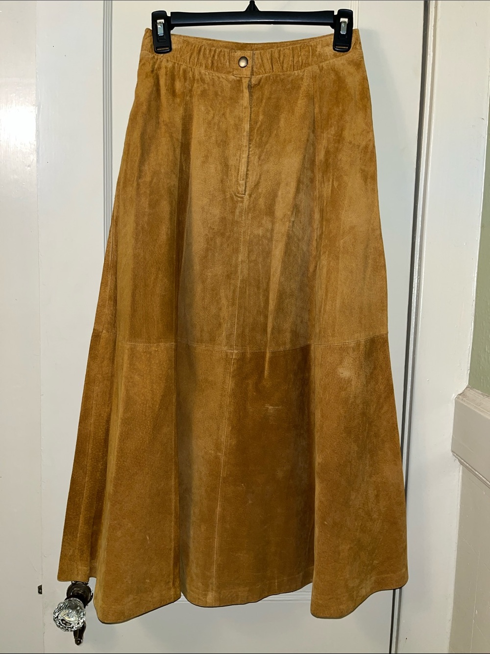 Hunt Club Suede A-Line Maxi Skirt - Caramel Brown - Picture 2 of 7